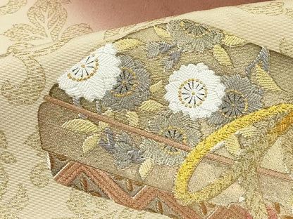 平和屋着物■豪華色留袖 作家物 文箱文 鶴 駒刺繍 暈し染め 金彩 正絹 逸品 DABF4080cd