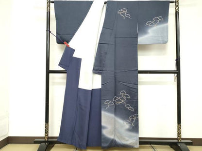 平和屋着物■訪問着 駒刺繍 枝松文 暈し染め 金彩 正絹 逸品 DABF4077cd
