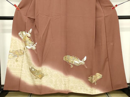 平和屋着物■豪華色留袖 作家物 文箱文 鶴 駒刺繍 暈し染め 金彩 正絹 逸品 DABF4080cd