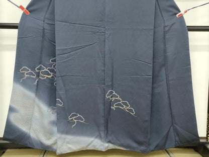 平和屋着物■訪問着 駒刺繍 枝松文 暈し染め 金彩 正絹 逸品 DABF4077cd