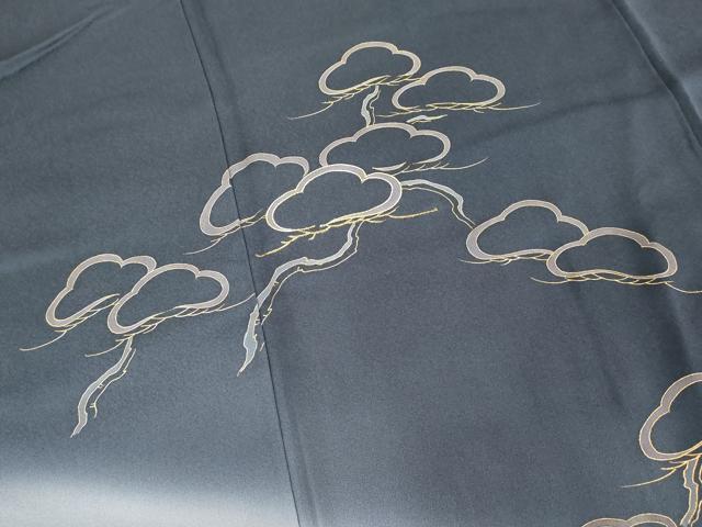平和屋着物■訪問着 駒刺繍 枝松文 暈し染め 金彩 正絹 逸品 DABF4077cd