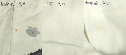 平和屋着物■訪問着 草花文 金彩 無落款 正絹 逸品 DABE9239sf