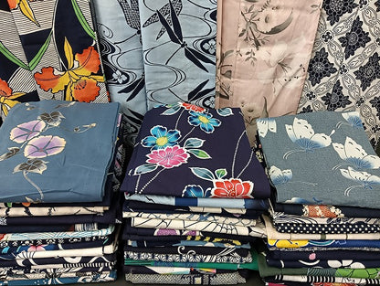 平和屋着物■浴衣 まとめて 45点 蝶 蜻蛉 朝顔 花柄 七宝 など 着用可能多数 未使用品あり mmm133