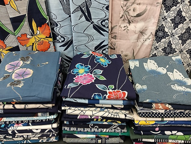 平和屋着物■浴衣 まとめて 45点 蝶 蜻蛉 朝顔 花柄 七宝 など 着用可能多数 未使用品あり mmm133