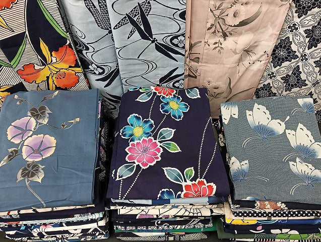 平和屋着物■浴衣 まとめて 45点 蝶 蜻蛉 朝顔 花柄 七宝 など 着用可能多数 未使用品あり mmm133