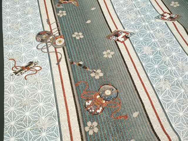 平和屋着物■上質な小紋 器物花文 金彩 正絹 逸品 CABG4837fb