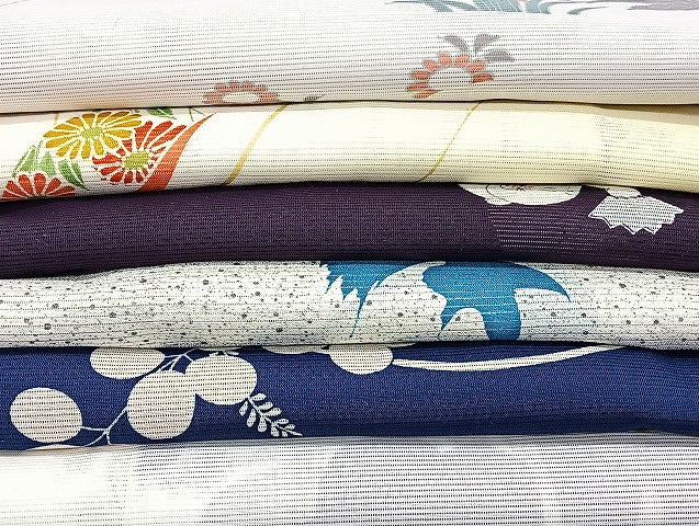 平和屋着物■夏物 訪問着 絽 紗 洗える着物 まとめて20点 鶴 鳥 人物 花柄 手描き 着用可能多数 mmm1017