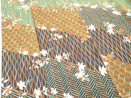 平和屋着物■日本のきもの研究家 三田村環 小紋 吉祥枝花文 金彩 正絹 逸品 DABF4132cd