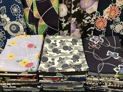 平和屋着物■浴衣 まとめて 45点 蝶 花柄 型染め など 着用可能多数 未使用品あり mmm141