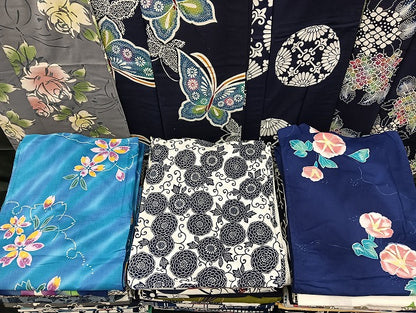 平和屋着物■浴衣 まとめて 45点 蝶 朝顔 紫陽花 花柄 型染め など 着用可能多数 未使用品あり mmm146