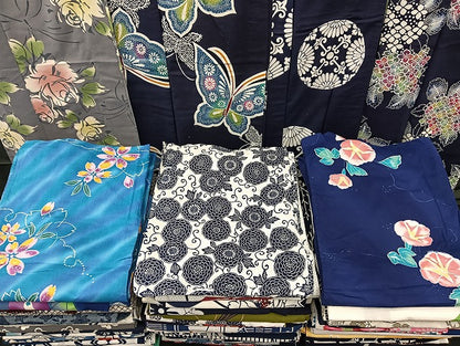 平和屋着物■浴衣 まとめて 45点 蝶 朝顔 紫陽花 花柄 型染め など 着用可能多数 未使用品あり mmm146