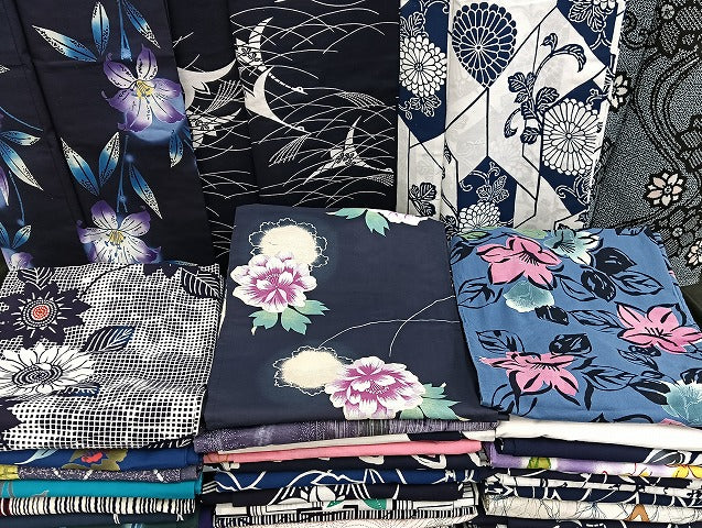 平和屋着物■浴衣 まとめて 45点 鶴 花柄 型染め など 着用可能多数 未使用品あり mmm127