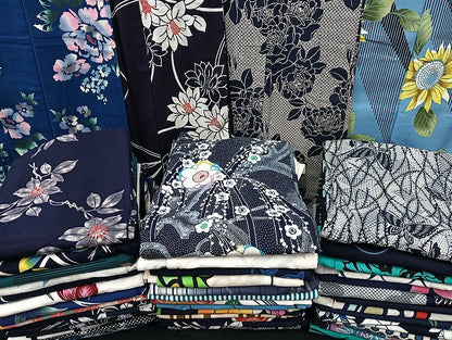 平和屋着物■浴衣 まとめて 45点 蝶 薔薇 向日葵 花柄 型染め など 着用可能多数 未使用品あり mmm148