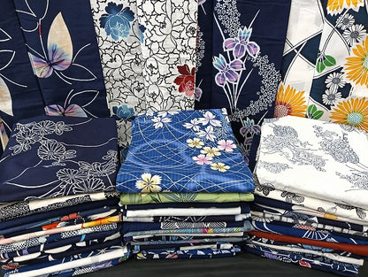 平和屋着物■浴衣 まとめて 45点 蝶 菖蒲 向日葵 花柄 型染め など 着用可能多数 未使用品あり mmm145