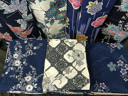 平和屋着物■浴衣 まとめて 45点 蝶 花柄 型染め など 着用可能多数 未使用品あり mmm147