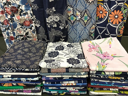 平和屋着物■浴衣 まとめて 45点 蝶 花柄 七宝 型染め など 着用可能多数 未使用品あり mmm136