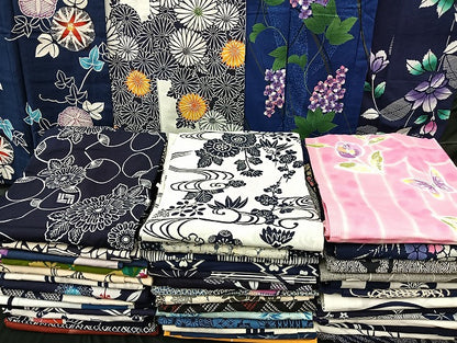 平和屋着物■浴衣 まとめて 45点 蝶 朝顔 紫陽花 花柄 型染め など 着用可能多数 未使用品あり mmm143