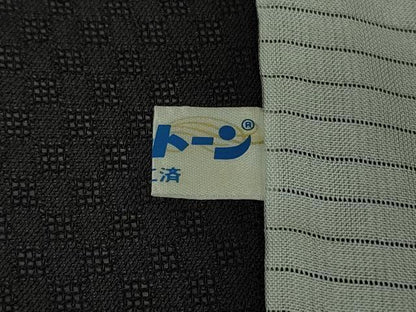 平和屋本店＊極上 夏物 色無地 市松紋紗 鉄紺色 逸品 DZAB0637kh6