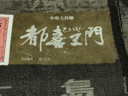 平和屋着物●極上　都喜ヱ門　本場大島紬　9マルキ　柔らかな風　藤絹織物謹製　証紙付き　逸品　DZAB1931kh6