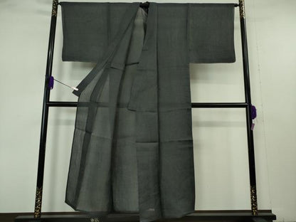 平和屋本店＊極上　夏物　男性　石川県指定無形文化財　能登上布　本麻手織上布　濃紺地　逸品　未使用　DZAB0314kh6