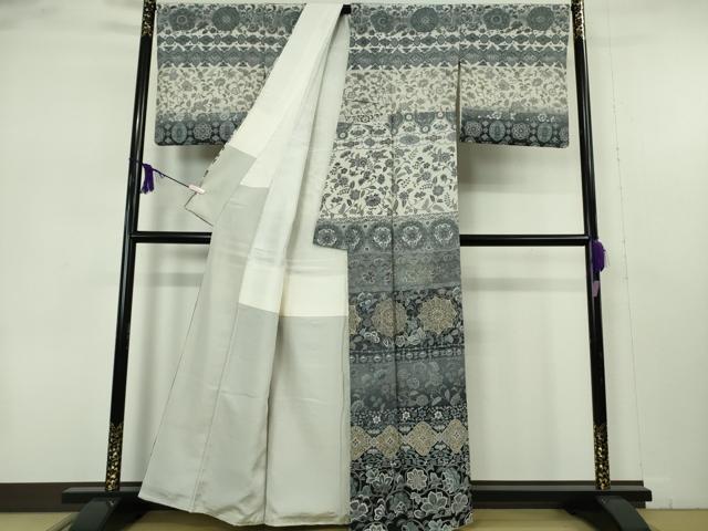 平和屋本店●極上　中国三大刺繍　スワトウ刺繍　汕頭刺繍　訪問着　正倉院更紗花文　暈し染め　逸品　DZAB2104kh6