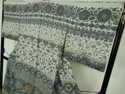 平和屋本店●極上　中国三大刺繍　スワトウ刺繍　汕頭刺繍　訪問着　正倉院更紗花文　暈し染め　逸品　DZAB2104kh6