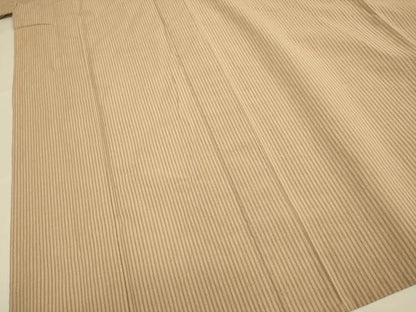 平和屋着物▽上質な紬　単衣　縞　正絹　逸品　DABE9894du