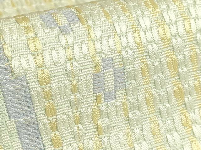 平和屋着物●極上　本場筑前博多織　八寸名古屋帯　間道　逸品　DZAB6853kh6
