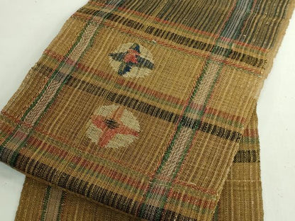 平和屋着物＊極上　夏物　1854年創業　帯屋捨松　八寸名古屋帯　抽象文様　逸品　DZAB6872kh6