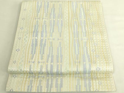 平和屋着物●極上　本場筑前博多織　八寸名古屋帯　間道　逸品　DZAB6853kh6