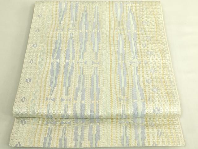 平和屋着物●極上　本場筑前博多織　八寸名古屋帯　間道　逸品　DZAB6853kh6