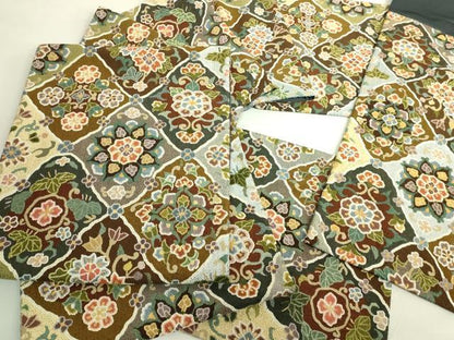 平和屋本店●最高級　中国三大刺繍　総相良刺繍　総刺繍　袋帯　200万粒　総詰め　網目花文　逸品　DZAB6893kh6