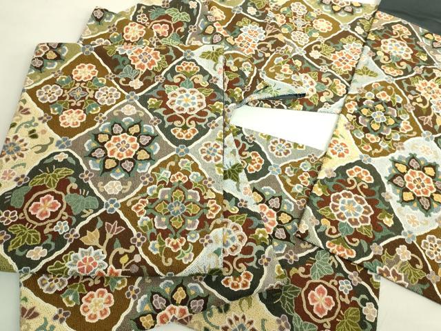 平和屋本店●最高級　中国三大刺繍　総相良刺繍　総刺繍　袋帯　200万粒　総詰め　網目花文　逸品　DZAB6893kh6