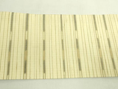 平和屋本店＊極上　夏物　沖縄県無形文化財指定　本場八重山上布　麻　九寸名古屋帯　横段文　逸品　DZAB6881kh6
