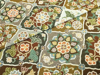 平和屋本店●最高級　中国三大刺繍　総相良刺繍　総刺繍　袋帯　200万粒　総詰め　網目花文　逸品　DZAB6893kh6