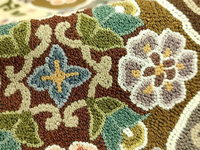 平和屋本店●最高級　中国三大刺繍　総相良刺繍　総刺繍　袋帯　200万粒　総詰め　網目花文　逸品　DZAB6893kh6