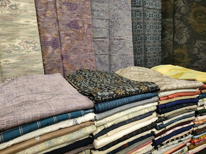 平和屋本店■紬 お召 まとめて100点 風景 花柄 など 着用可能多数 未使用品あり 全て正絹 se4066