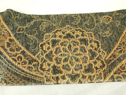 平和屋着物▼九寸名古屋帯 正倉院花文 金糸 正絹 逸品 DABE4563az