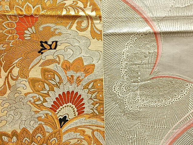 平和屋着物■袋帯 西陣 まとめて100点 鳳凰 向い鶴 鴛鴦 向い鳥 蝶 風景 更紗 正倉院 楽器 佐賀錦 金銀糸 未使用品あり 全て正絹 mmm149