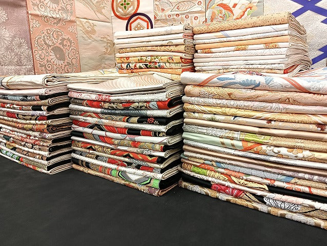 平和屋着物■袋帯 西陣 まとめて100点 向い鳳凰 向い鶴 孔雀 馬 人物 蝶 風景 更紗 正倉院 佐賀錦 金銀糸 未使用品あり 全て正絹 mmm1025