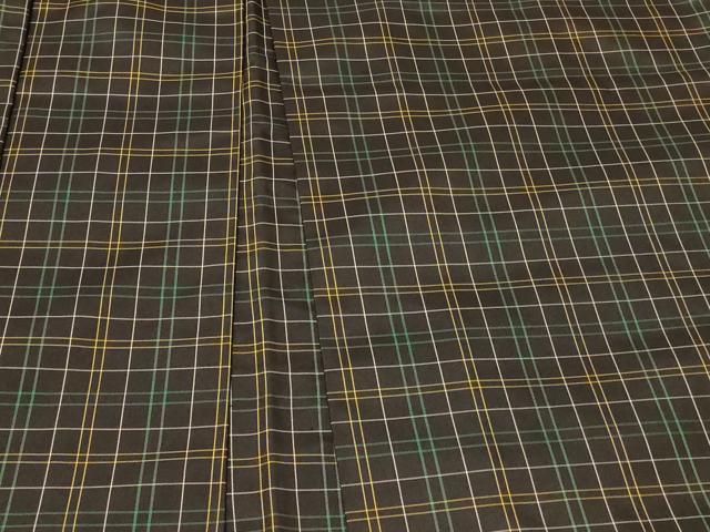 平和屋着物＃本場縞大島紬　羽織　格子柄　正絹　逸品　未使用　CABF9038in