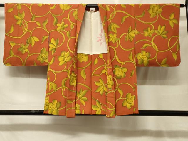 平和屋着物＃羽織　枝花文　正絹　逸品　未使用　CABF9098in