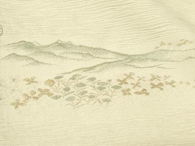 平和屋着物＃羽織　寿光織　草花文　金糸　正絹　逸品　CABF9093in