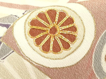平和屋着物■豪華色留袖 駒刺繍 吉祥花文 金彩 正絹 逸品 DABF4201cd