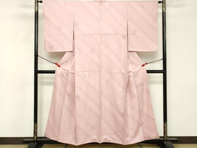 平和屋着物■上質な小紋　寿光織　亀甲花文　暈し染め　金銀糸　正絹　逸品　DABF4193cd
