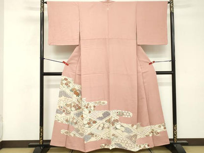 平和屋着物■豪華色留袖 駒刺繍 吉祥花文 金彩 正絹 逸品 DABF4201cd