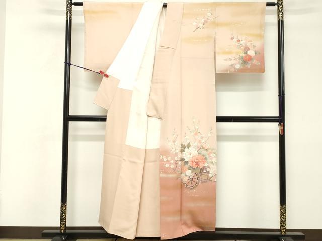 平和屋着物■訪問着 花車文 暈し染め 金彩 正絹 逸品 DABF4227cd