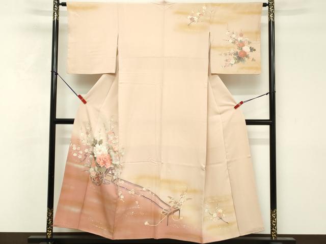 平和屋着物■訪問着 花車文 暈し染め 金彩 正絹 逸品 DABF4227cd