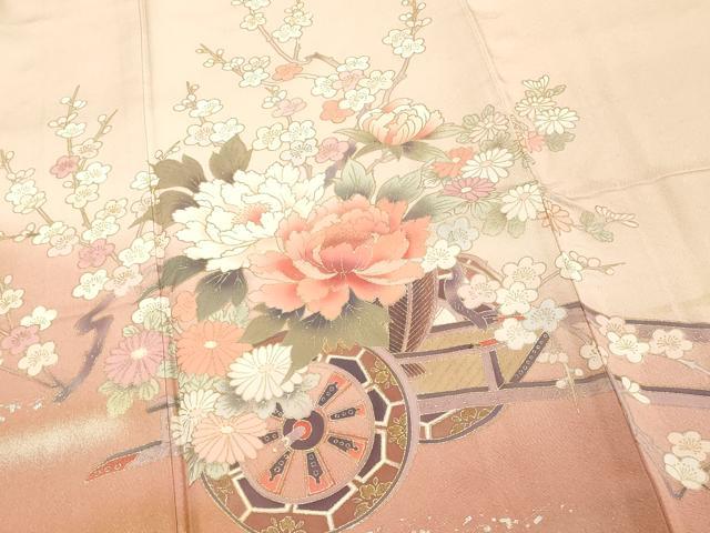 平和屋着物■訪問着 花車文 暈し染め 金彩 正絹 逸品 DABF4227cd