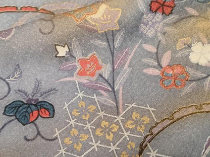 平和屋着物■訪問着 雪芝花唐草文 暈し染め 金彩 正絹 逸品 CABF9547ev